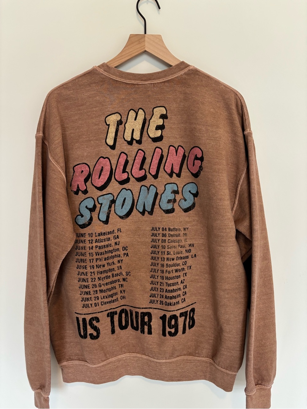 Urban Outfitters Rolling Stones Houston Texas ‘78 Retro Pullover NWT - Picture 2 of 6